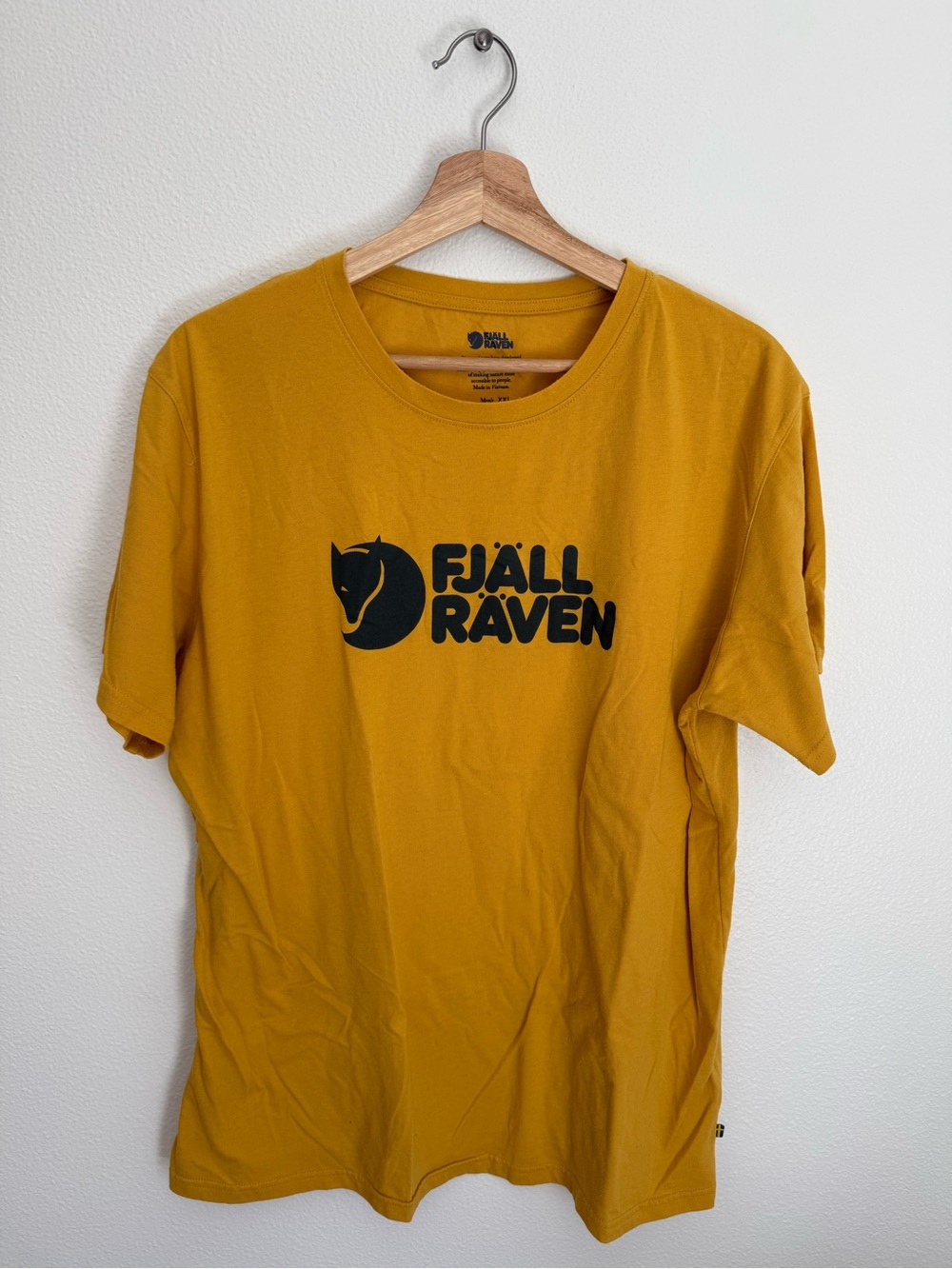 Fjallraven Mustard Short-Sleeve Logo Tee